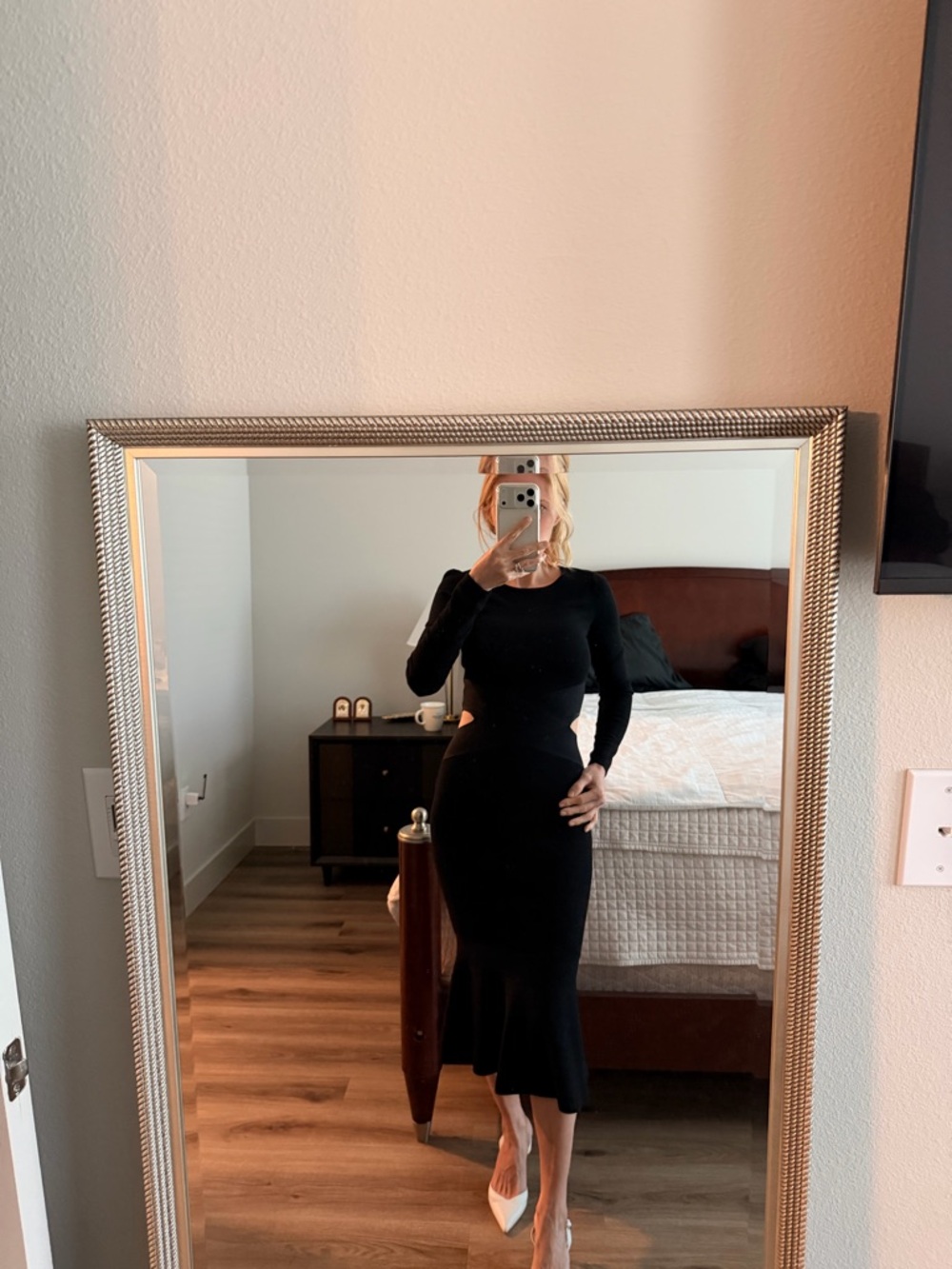 Karen Millen Black Crewneck Top